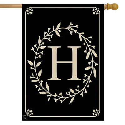 Briarwood Lane Classic Monogram Letter H House Flag Double-Sided House Flag • $18.99