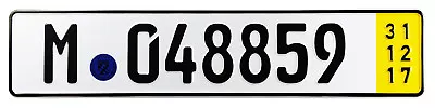 Munich BMW Yellow Temporary German License Plate With Unique Number NEW • $34.99