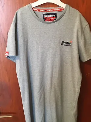 Superdry Boys Grey T-shirt Size X-Small • £5