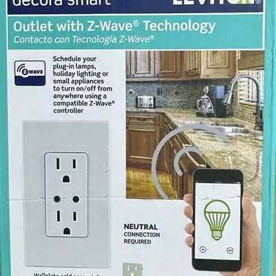 Leviton - DZR15-1RZ - Z-Wave Receptacle Outlet 15A 120V Ac 1800W 60Hz • $65