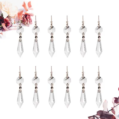  20 PCS Chandelier Chain Pendant Crystals Hanging Drops Ceiling Light • £10.95