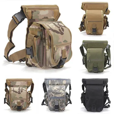 Tactical Drop Leg Bag Tool Fanny Thigh Packs For Motorcycle Outdoor Bike Cycling • $16.99