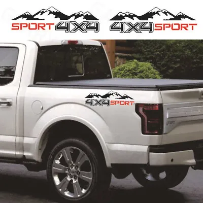 Decals Vinyl 4X4 Sport Mountain Car Stickers For Truck SUV Trailer Body Side X2 • $8.42