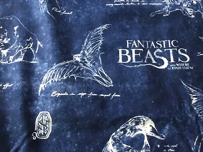  Fantastic Beasts & Where To Find Them Harry Potter Camelot Fabric 0.5 M X 6 Ava • £10.07