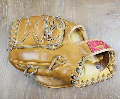 Vintage Baseball Mitt Crown Pan Pacific Million 3000 Left Hand Throw Rare Glove • $100