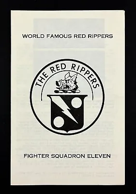 1970s World Famous Red Rippers Fighter Squadron Eleven US Navy Vintage Brochure • $12.50