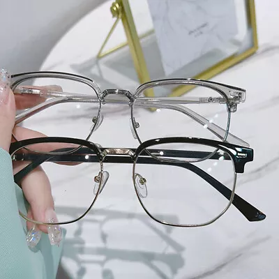 Retro Half Metal Rivets Frame Nearsighted Minus Distance Myopia Glasses~-0.5~6.0 • $7.81