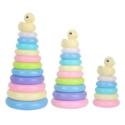 Baby Toy Colorful Stacking Rings Educational Toys Rainbow Fun Stacker Gift • £13.07