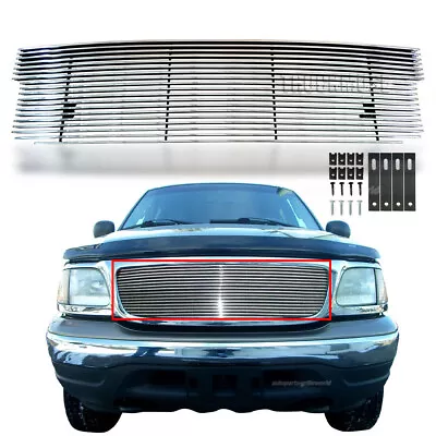 For 99-03 Ford F150/Lightning/Harley Davidson Chrome Billet Grille Upper Grill  • $85.99