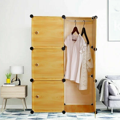 DIY 6 Cube Storage Kid Cabinet Wardrobe Toy Book Rack Book Shelve • $22.32