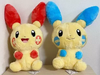 Pokemon Plusle Minun Mofugutto Warm And Healed Fluffy Big Plush Toy Set Of 2 • $58.32