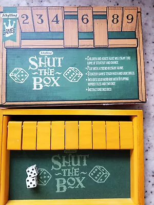 Schylling Shut The Box Game Dice Board Game For Math Logic Skills • $10