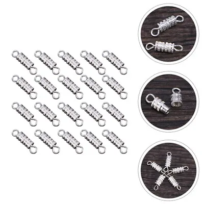 60 Pcs Lobster Clasp Fastening Round Magnetic Clasps Necklace Bracelet • £7.38