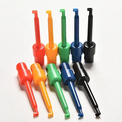 $4.02 • Buy 10x Lead Wire Kit Test Hook Clip Grabbers Test Probe SMT/SMD For Multimete_~gw