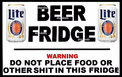 BEER FRIDGE WARNING FUNNY Man Cave Fridge Magnet (3-Sizes)   F104 • $7.99