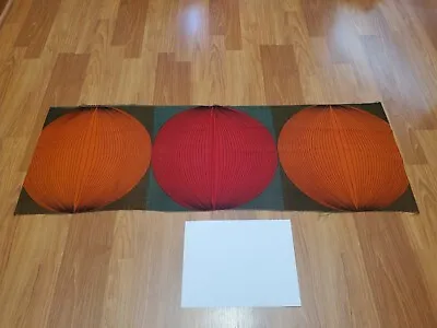 Awesome RARE Vintage Mid Century Retro 70s Triple Red Org Sphere Grn Sml Fabric! • $33