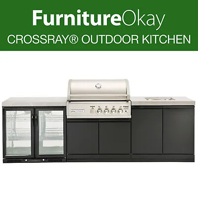 CROSSRAY® 4-Burner BBQ Outdoor Kitchen Stainless Steel Outdoor Barbecue Grill • $5129.95