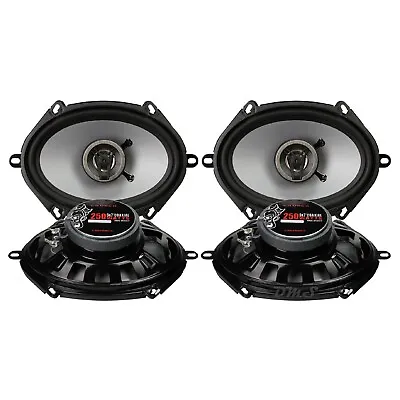 (4) Crunch CS5768CX | 5x7 6x8 Inch 250W 4 Ohm 2-Way Coaxial Car Audio Speakers • $42.95