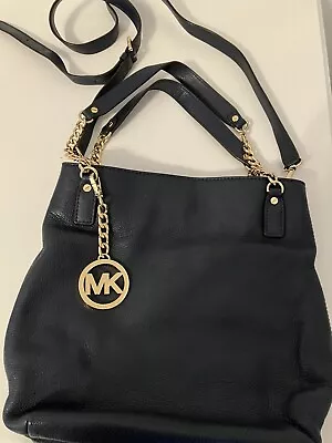 Michael Kors Navy Blue Slouch Crossbody Handbag Used But Excellent Condition • $33