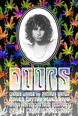$15 • Buy The DOORS DETROIT CONCERT ARTHUR BROWN By Original Artist Carl Lundgren 1968