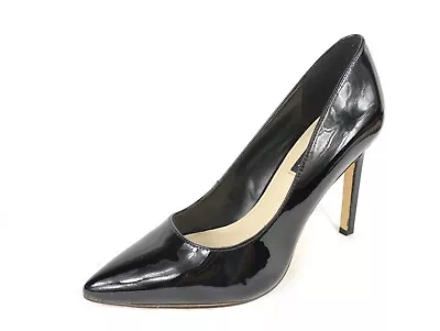 NEW NINE WEST Size 7M Black Patent Leather Pointed Toe Stiletto Heels Shoes • $38