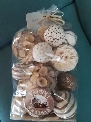 Large Bag Of Vase Filler Balls  Different Sizes Tan Brown White Decorative  New • $7