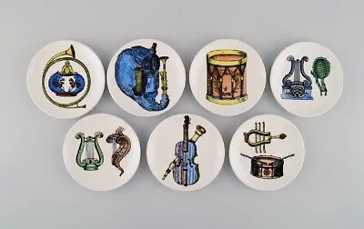 Piero Fornasetti For Bucciarelli. Seven Unique Musica D'Orchestra Bottle Trays • $1000