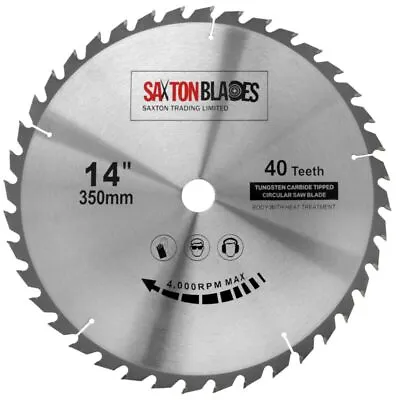 Saxton TCT Circular Wood Saw Blade 350mm X 40T For Bosch Makita Dewalt Mitre • £29.99