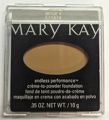 Mary Kay Endless Performance Creme To Powder Foundation Beige 4 #077874 • $14