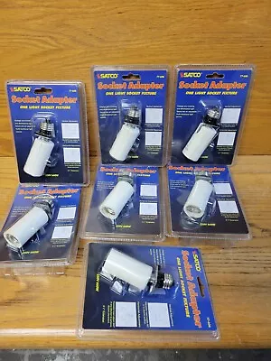 Satco 77606 Plastic Medium Base Socket  Adapter/Extender NIB Lot Of 7 • $85