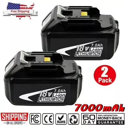 2X For Makita 18V Battery 7.0Ah BL1830 BL1850 BL1860 LXT Cordless Tool Li-Ion • $28.89