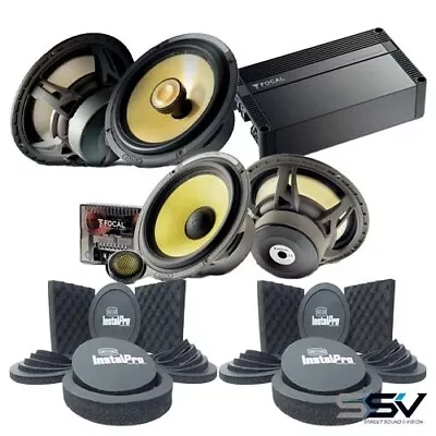 Focal Component And Coaxial Speakers Amplifier And Speaker Acoustic Seak Kit X2 • $2519