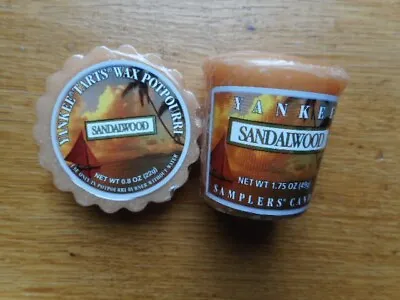 Yankee Candle Rare Sandalwood Sampler Votive And Wax Tart Melt • £4.99