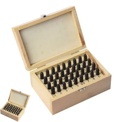 New 36pc 5mm Large Letter And Number Punch Metal Stamp Security Marker Set Tool • £9.49