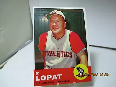 1963 Topps Ed Lopat K. C. Athletics Manager Card#23 • $1.10