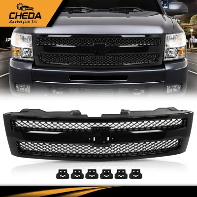 Grille Fit For 2007-2013 Chevrolet Silverado 1500 Chrome Shell W/ Black Insert • $86.99