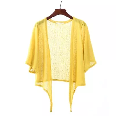 $12.99 • Buy Women Cotton Shrug Short Sleeve Bolero Ladies Cardigan Tops Cover-Up Plus Size