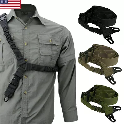 Tactical Gun Sling 2 Point Metal Gun Strap Airsoft Shooting Hunting Accessories • $8.96