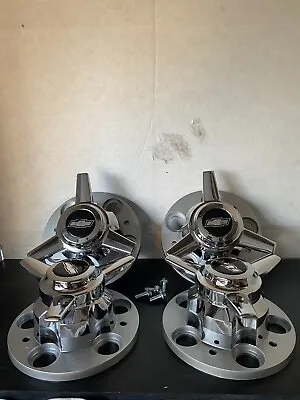 $115 • Buy  (4) 3 Bar  Spinner & Center Caps For 5 Lug Chevy Truck Rally Wheels,bsc