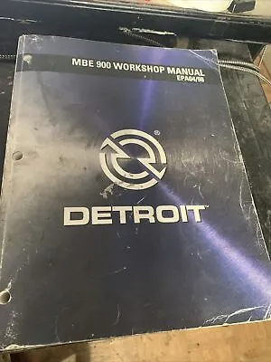 2013 Detroit Diesel Mbe 900 Workshop Manual EPA04/98 • $100