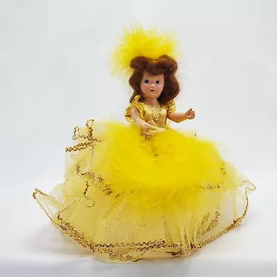 Vintage 8  Marcie Doll 1950's Hard Plastic Dress Up Doll Yellow Dress • $9.99