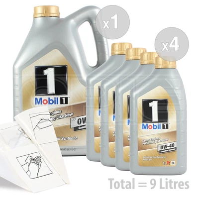 £113.95 • Buy Car Engine Oil Service Kit / Pack 9 LITRES Mobil 1 FS 0w40 Fully Syn 9L