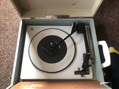 £120 • Buy Vintage Record Player Dansette Viva Portable Blue And White
