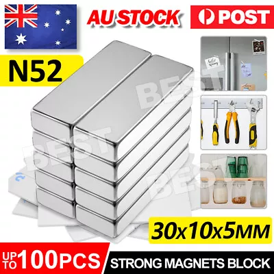 5X Super Strong Magnets Block Rare Earth Cuboid Neodymium Super Strong Magnet • $6.95