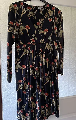 £8 • Buy Kew 159 Black Floral Dress 14
