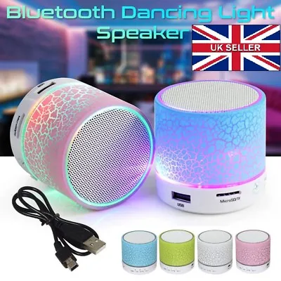 Bluetooth Wireless Mini Portable Speaker Bass For MP3 IPhone IPad Night Light UK • £6.99