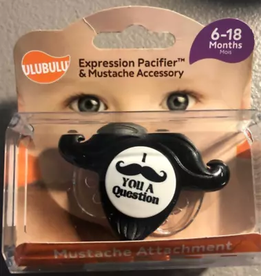 Ulubulu Mustache Pacifier 6-18 Months • $9.99