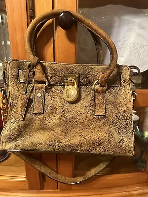 Michael Kors Limited Edition Mocha Distressed Leather Hamilton Bag. New No Tags • $120