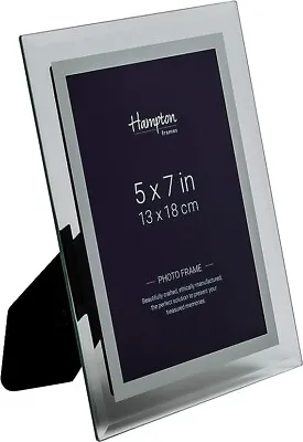 Hampton Frames Finished Mirror Glass Photo Picture Display Frame 5x7 (13x18) • £11.99