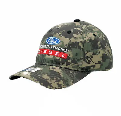 Hat - Ford Powerstroke Diesel Digital Camouflage Adjustable Ball Cap • $21.95